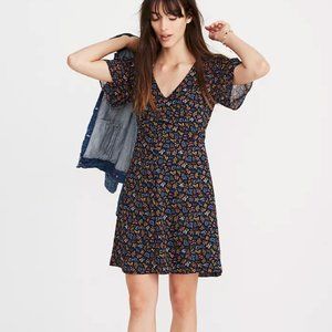 Madewell Cross-Front Mini Dress in Garden Party
